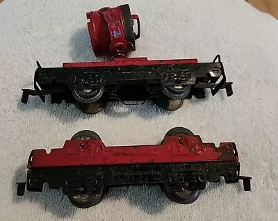 Vintage Marx Spotlight Flatbed Car & Upside Down Dual Flatbeds O Scale Lot Train • $16