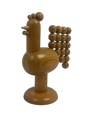 Aarikka Finland Wooden Chicken Rooster Kinetic Sculpture Art Mid Century Modern • $174.99