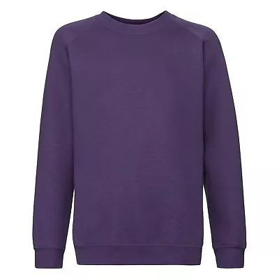 Fruit Of The Loom Kids Premium 70/30 Raglan Sweatshirt - 3 Years-15 Years - New • £8.39