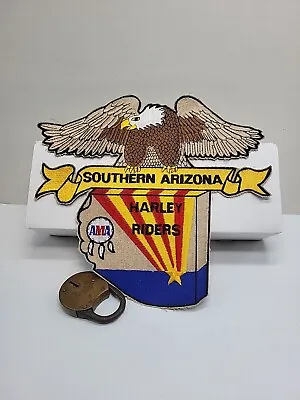 Vintage Large Harley Riders AMA Davidson Southern Arizona Jacket Patch Bike  • $37.99