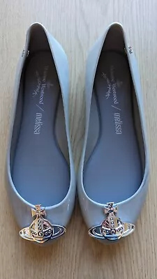 Vivienne Westwood X Melissa Sweet Love Jelly Ballet Pumps In Grey 3-3.5 35-36 • £19.99