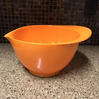 Williams Sonoma 4 Quart Orange Melamine Mixing Bowl W/ Pour Spout Non-Slip Base • $14.90