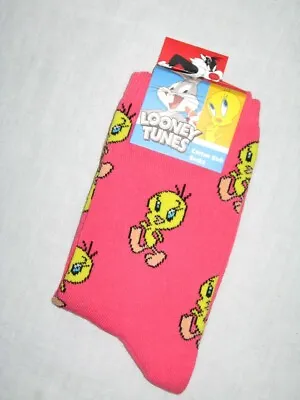 BNWT LOONY TUNES  Tweety Pie Cotton Rich Socks  Pink  • £7.29