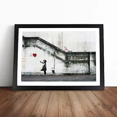 Banksy Girl With Balloon Graffiti . Wall Art Print Framed Canvas Picture Poster • £24.95
