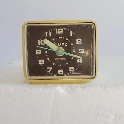 Timex Alarm Clock Tabletop Luminous Dial Glow In The Dark Electric 70s Vintage • $9.60