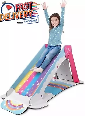 Pop 2 Play Rainbow Slide Baby Kids Slide Compact Foldable Indoor Slide Travel UK • £31.95