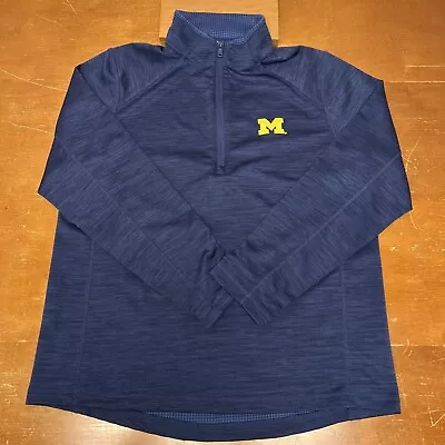 Michigan Wolverines Sweater Mens Medium Blue 1/4 Zip Pullover Vineyard Vines • $29.95