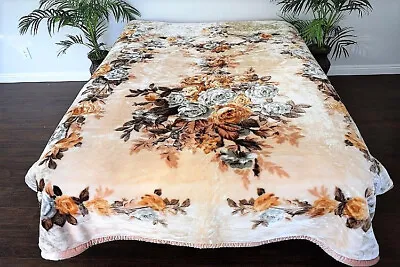 ☀️Thick Heavy 12+ POUND Korean Mink Style Soft KING D Reversible Blanket Beige • $124.99