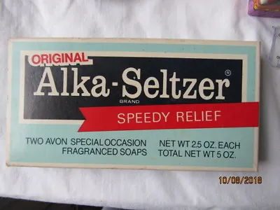 Estate VTG NOS AVON Original Alka-Seltzer Speedy Relief Fragranced Soaps NIP • $10