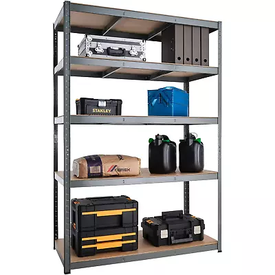 Heavy Duty 71 H Shelf Unit Garage Steel Metal Storage 5 Level Shelves Rack Gray • $67.99