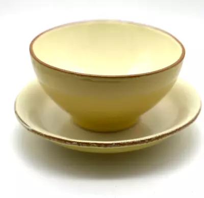 Vietri Cucina Fresca Saffron & Cream Cereal Bowl And Salad Plate • $45