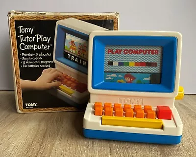 Retro 1985 Tomy Tutor Play Toy Computer W/Box. Pretend Play • $9.85