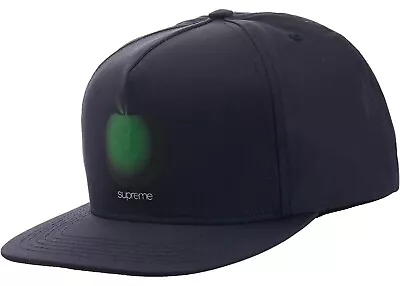 Supreme Apple 5 Panel Navy Snapback Hat Cap • $80