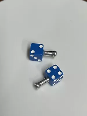 Dice Brake Cable Ends Blue For BMX And Other Bikes New Pair • $12.50