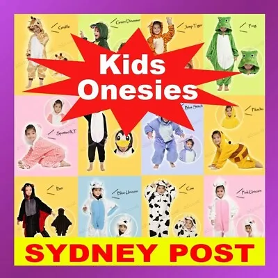 Kids Children's Onesie Unisex Kigurumi Animal Jumpsuit Costume Pajamas Sleepwear • $19.95