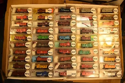 N Scale CABOOSE ATSF SF BN B&O CP SP UP CR NH GN NP CN PRR MP  Sold Individually • $9.95