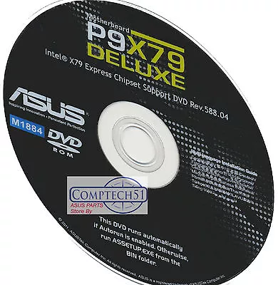 Asus P9x79 Deluxe Motherboard Drivers M1884 Win 10 • $19.95