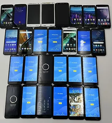 Lot Of 27 Mixed Motorola Moto Smartphones - For Parts Only - Mixed GB - Read! • $215