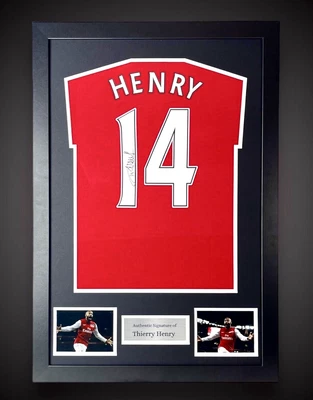 Thierry Henry Signed Arsenal Shirt Framed & COA Football Soccer Autograph Jersey • £439.99