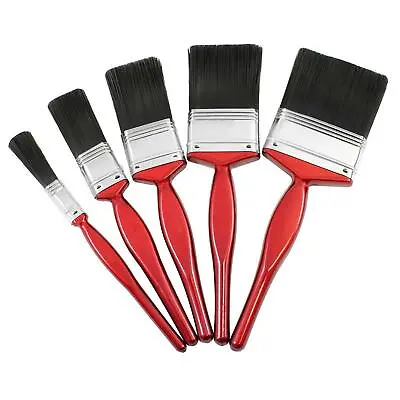 5 Pack Paint Brush Set Painting Decorating Advanced Durable Fine Bristles • £3.58