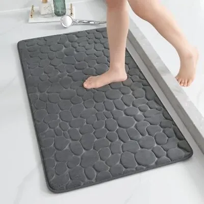 Memory Foam Runner Rug Cobblestone Bathroom Runner Rugs Super Water Absorbent... • $52.31