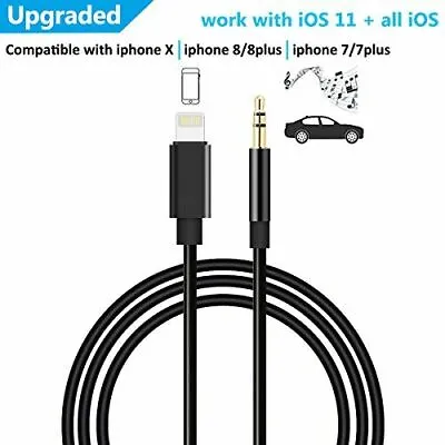 3.5mm Jack AUX Adapter Cable IPhone To Car Audio For IPhone 7 8 X XS 11 12 13 • £5.49