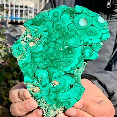 451G  Natural Glossy Malachite Transparent Cluster Rough Mineral Sample • $12.50