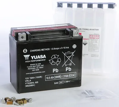 Yuasa AGM Maintenance-Free Battery YTX20HL-BS For Motorcycle • $125.74