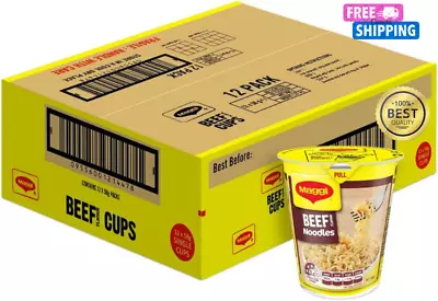 Maggi Beef Noodle Cup 12 Pack New-AU-Free Shipping • $39.05