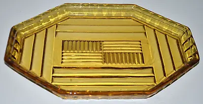 £4.99 • Buy Vintage Amber Glass Dressing Table Tray