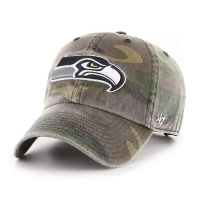 NFL Seattle Seahawks ('47 Brand) Clean Up Dad Hat Adjustable Strap Camo • $19.99