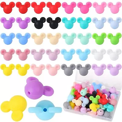 40 Pcs Mouse Head Silicone Beads Mouse Silicone Focal Beads For Keychain Mak... • $18.22