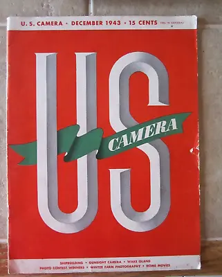 US Camera Magazine December 1943 Gunsight Camera Wake Island Shipbuilding PL • $14.99