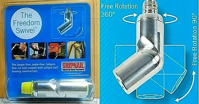 1/4  Air Hose Fitting Gripnail 360 Degree Swivel Similar To Chicago Brand.   • $32.50