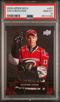 2008 Upper Deck #457 Zach Boychuk Rc Young Guns Pop 4 Psa 10 H3844871-380 • $23.99