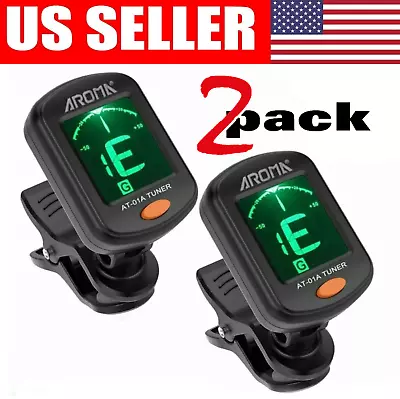 LCD Clip On Chromatic Acoustic Electric Guitar Bass Ukulele Banjo Violin Tuner • $8.98