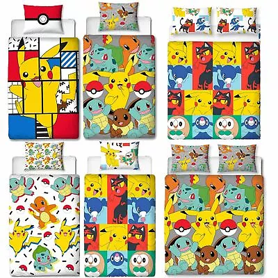 Official Pokemon Licensed Duvet Covers Single/Double Pikachu Bedding Gaming • £19.99