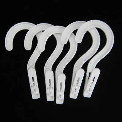 5 Laundry Hooks Clothes Pins Hanging Clips Plastic Hanger Home Travel Portable ! • $9.36