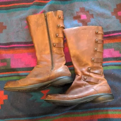 Merrell Boots  Cherry Brown Leather Women's 9 Tetra Launch Waterproof Polartec • $38.97