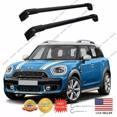 Top Roof Rack Fit FOR 2011-2021 MINI COUNTRYMAN Black Baggage Luggage Cross Bar • $99.99