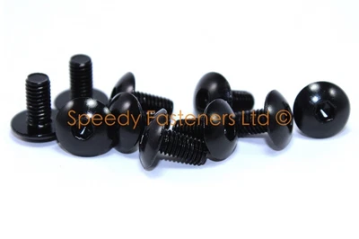 £9.99 • Buy 10 Pack M6 X 12mm Black Anodised Aluminium Fairing Bolts Motorcycle Bolt Screws