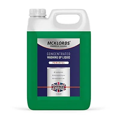 McKLords Concentrated Washing Up Liquid Green 5 Litre 5 Best Product Uk • £10.31