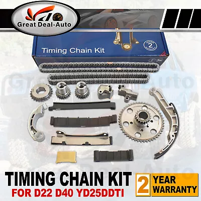 Timing Chain Kit For Nissan Navara D22 D40 2.5L TD YD25DDTI 4CYL DOHC 2006-2015 • $210