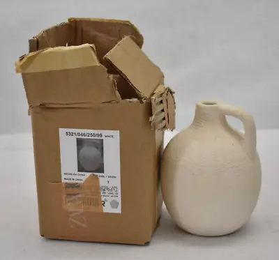 $20.99 • Buy Zara Home Rough Earthenware Vase Home Decoration White 3.9  X 4.9  X 3.9 