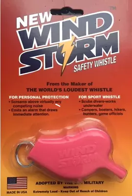 WINDSTORM Safety Whistle PINK • $8.99