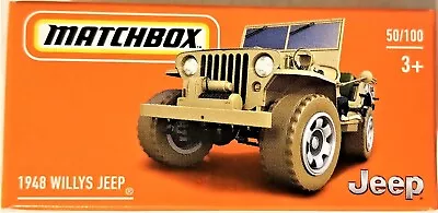 Matchbox - 2022 Power Grabs 1948 Willys Jeep 50/100 (BBHFV43) • $7.99