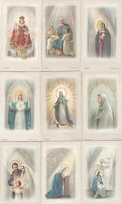 $6 • Buy Lot Of 9 Vintage Catholic Holy Cards From Funeral - 1963