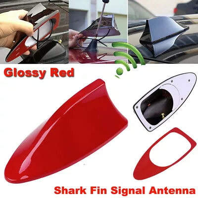 £6.47 • Buy Red Universal Car Shark Fin Roof FM/AM Sigal Radio Antenna Aerial Auto Decor