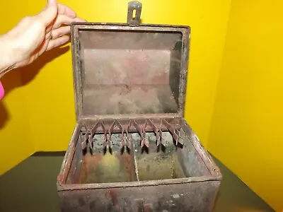 Vintage Metal Painters Box Hinged/latch - Lockable  16 Tx9x7.75  • $99