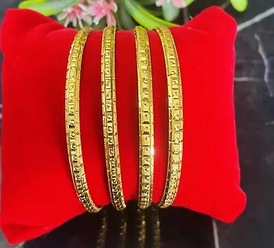 22 Ct Indian Gold Plated Bangles Size 2.10 • £16.99